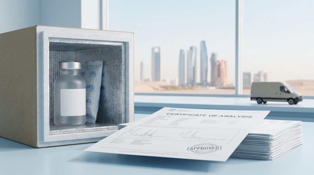 CJC-1295 No DAC Abu Dhabi: Buying, Purity, COA and Delivery Guide