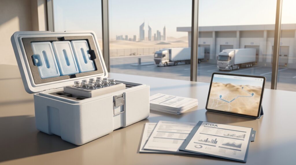 Cold Chain Peptide Delivery Saudi Arabia: Logistics, Heat, and Timing