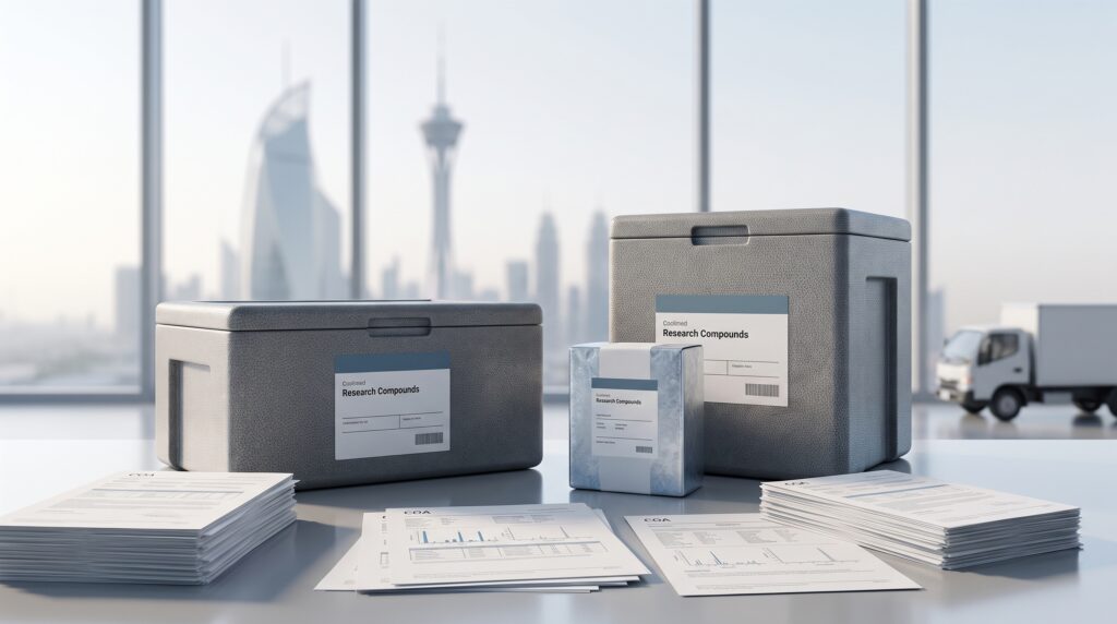Wholesale Peptides Dubai: B2B Sourcing, COAs & Local Logistics