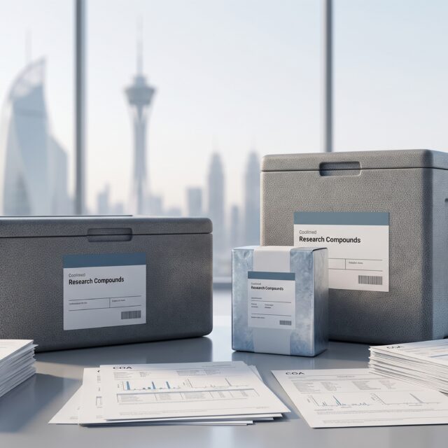 Wholesale Peptides Dubai: B2B Sourcing, COAs & Local Logistics