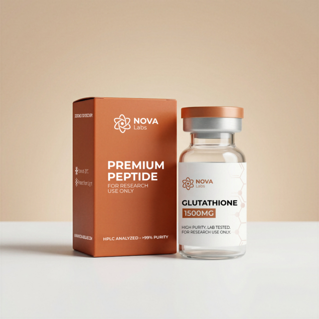 Glutathione 1500MG vial and box by NOVA Labs