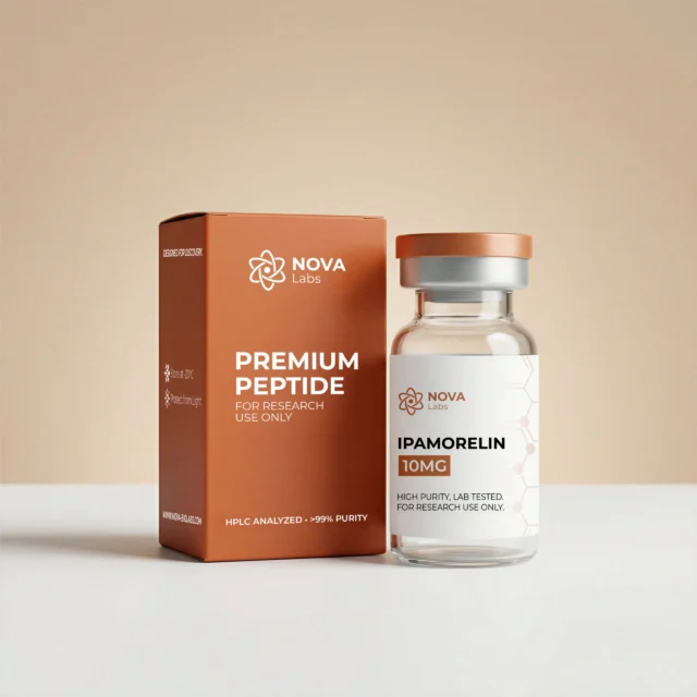 Ipamorelin 10MG vial and box - NOVA Labs