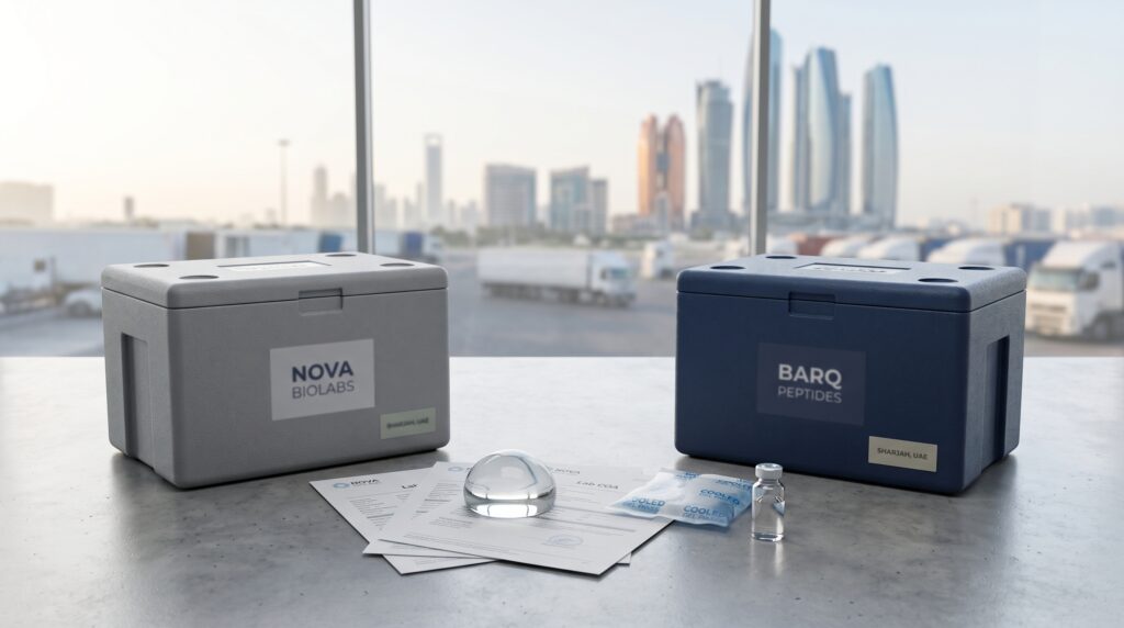 Nova Biolabs vs Barq Peptides: Sharjah Buyer Comparison